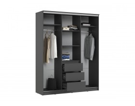 Челси Шкаф-купе 1600 Графит, Графит