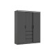 Челси Шкаф-купе 1600 Графит, Графит