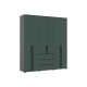 Норд Шкаф 6-створчатый Изумрудный кромка графит, Графит