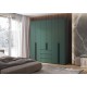 Норд Шкаф 6-створчатый Изумрудный кромка графит, Графит