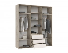 Норд Шкаф 6-створчатый Кашемир, Дуб Крафт серый