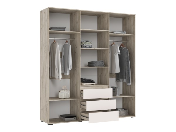 Норд Шкаф 6-створчатый Кашемир, Дуб Крафт серый