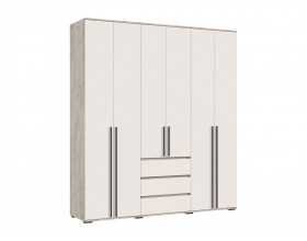 Норд Шкаф 6-створчатый Кашемир, Дуб Крафт серый