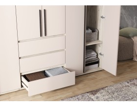 Норд Шкаф 6-створчатый Кашемир, Дуб Крафт серый