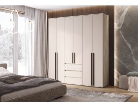 Норд Шкаф 6-створчатый Кашемир, Дуб Крафт серый