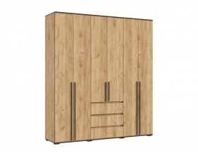 Норд Шкаф 6-створчатый Дуб Крафт, Дуб Крафт кромка венге