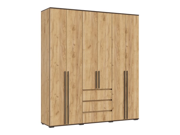 Норд Шкаф 6-створчатый Дуб Крафт, Дуб Крафт кромка венге