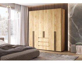 Норд Шкаф 6-створчатый Дуб Крафт, Дуб Крафт кромка венге