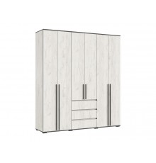Норд Шкаф 6-створчатый Дуб Крафт Белый, Дуб Крафт Белый