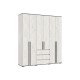 Норд Шкаф 6-створчатый Дуб Крафт Белый, Дуб Крафт Белый