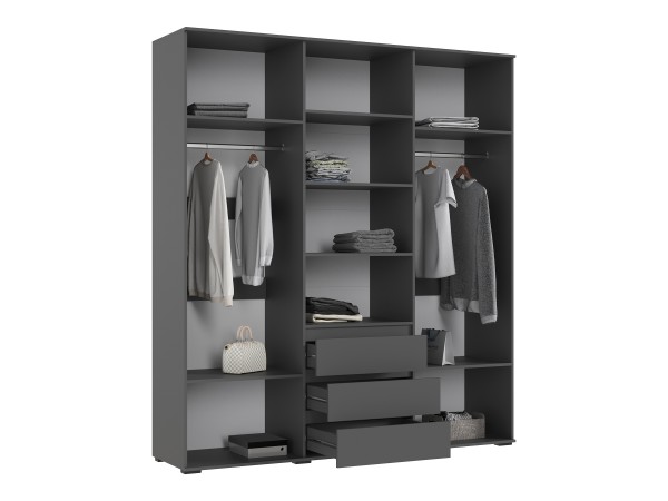 Норд Шкаф 6-створчатый Графит, Графит