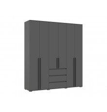 Норд Шкаф 6-створчатый Графит, Графит