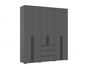 Норд Шкаф 6-створчатый Графит, Графит