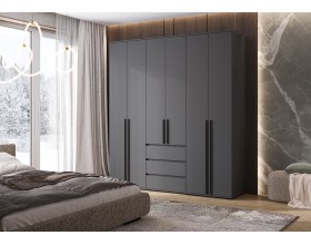 Норд Шкаф 6-створчатый Графит, Графит