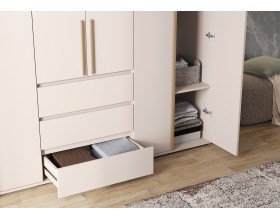 Норд Шкаф 6-створчатый золото Кашемир, Кашемир