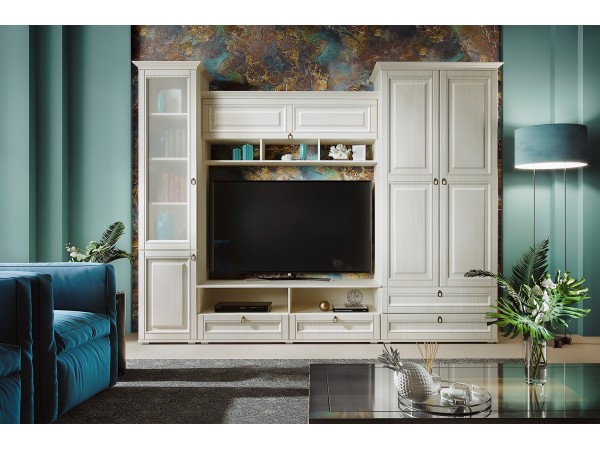 Престиж-1 Пенал со стеклом Сандал светлый