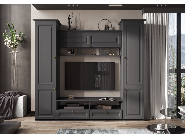 Престиж-1 Полка Графит структурный, Графит