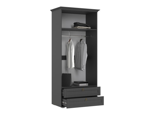 Престиж-1 Шкаф платяной Графит структурный, Графит