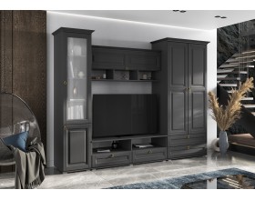 Престиж-1 Шкаф платяной Графит структурный, Графит