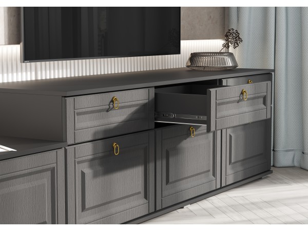 Престиж-1 Тумба ТВ 1800 Графит структурный, Графит