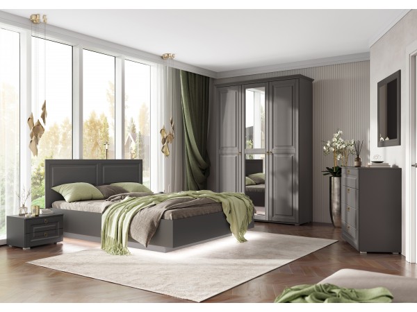 Престиж-1 Шкаф 3-створчатый Графит структурный, Графит