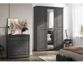 Престиж-1 Шкаф 3-створчатый Графит структурный, Графит