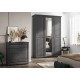 Престиж-1 Шкаф 3-створчатый Графит структурный, Графит