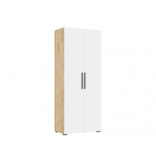 Флэш Шкаф 2-створчатый 900 Браш Вайт, Дуб Крафт