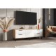 Флэш Тумба ТВ 1500 Браш Вайт, Дуб Крафт