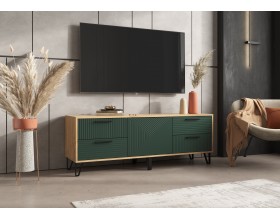 Флэш Тумба ТВ 1500 Браш Мени Грин, Дуб Крафт