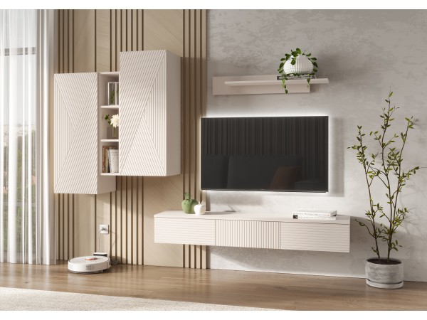 Флэш Шкаф подвесной комбинированный Кашемир, Кашемир