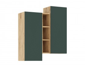 Флэш Шкаф подвесной комбинированный Браш Мени Грин, Дуб Крафт