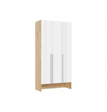 Прихожая Луна Шкаф 3-створчатый Браш Вайт, Дуб Крафт