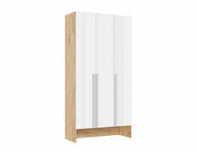 Прихожая Луна Шкаф 3-створчатый Браш Вайт, Дуб Крафт