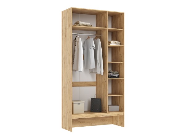 Прихожая Луна Шкаф 3-створчатый Графит Софт NEW, Дуб Крафт