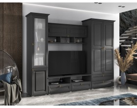 Гостиная Престиж-1 Вариант №3 Графит структурный, Графит