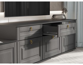 Гостиная Престиж-1 Вариант №5 Графит структурный, Графит