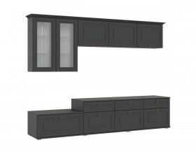 Гостиная Престиж-1 Вариант №5 Графит структурный, Графит