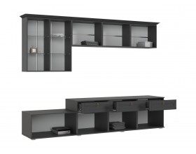 Гостиная Престиж-1 Вариант №5 Графит структурный, Графит