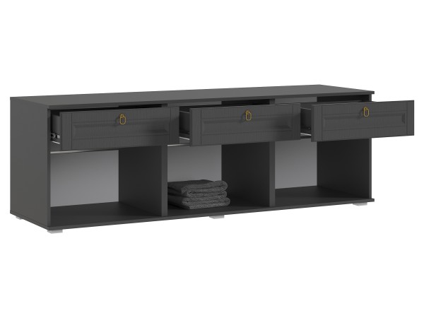 Гостиная Престиж-1 Вариант №5 Графит структурный, Графит