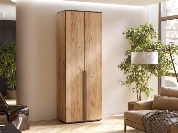 Норд Шкаф 2-створчатый 800 Дуб Крафт, Дуб Крафт Кромка Венге