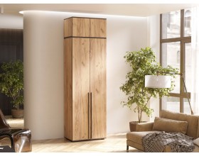 Норд Шкаф 2-створчатый 800 Дуб Крафт, Дуб Крафт Кромка Венге