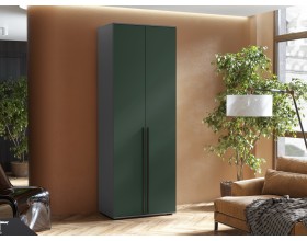 Норд Шкаф 2-створчатый 800 Изумрудный Кромка Графит, Графит