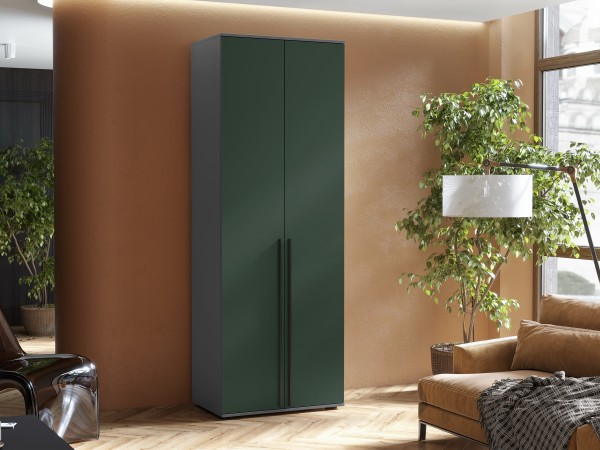 Норд Шкаф 2-створчатый 800 Изумрудный Кромка Графит, Графит