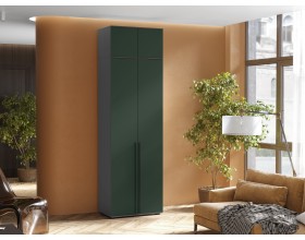 Норд Шкаф 2-створчатый 800 Изумрудный Кромка Графит, Графит