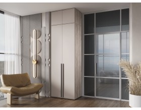 Норд Шкаф 2-створчатый 800 Кашемир, Дуб Крафт Серый