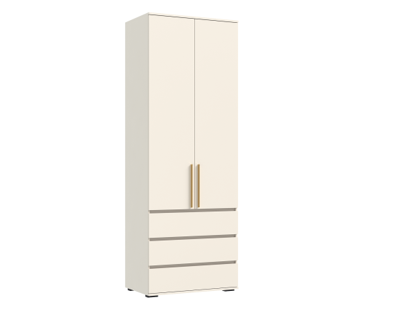 Норд Шкаф 2-створчатый 800 с ящиками золото Кашемир, Кашемир