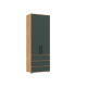 Норд Шкаф 2-створчатый 800 с ящиками Изумрудный Кромка Изумруд, Дуб Крафт