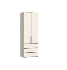 Норд Шкаф 2-створчатый 800 с ящиками Кашемир, Дуб Крафт Серый