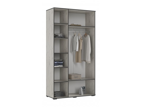 Норд Шкаф 3-створчатый 1200 Дуб Крафт Белый, Дуб Крафт Белый